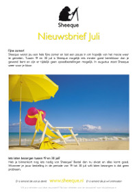 Sheeque nieuwsbrief juli 2017
